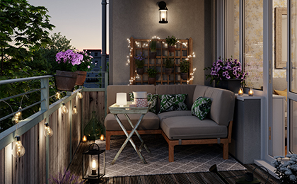 Iluminación de balcones Iluminación de balcones